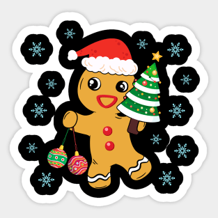 Christmas Gingerbread Man Cookies Baking Sticker